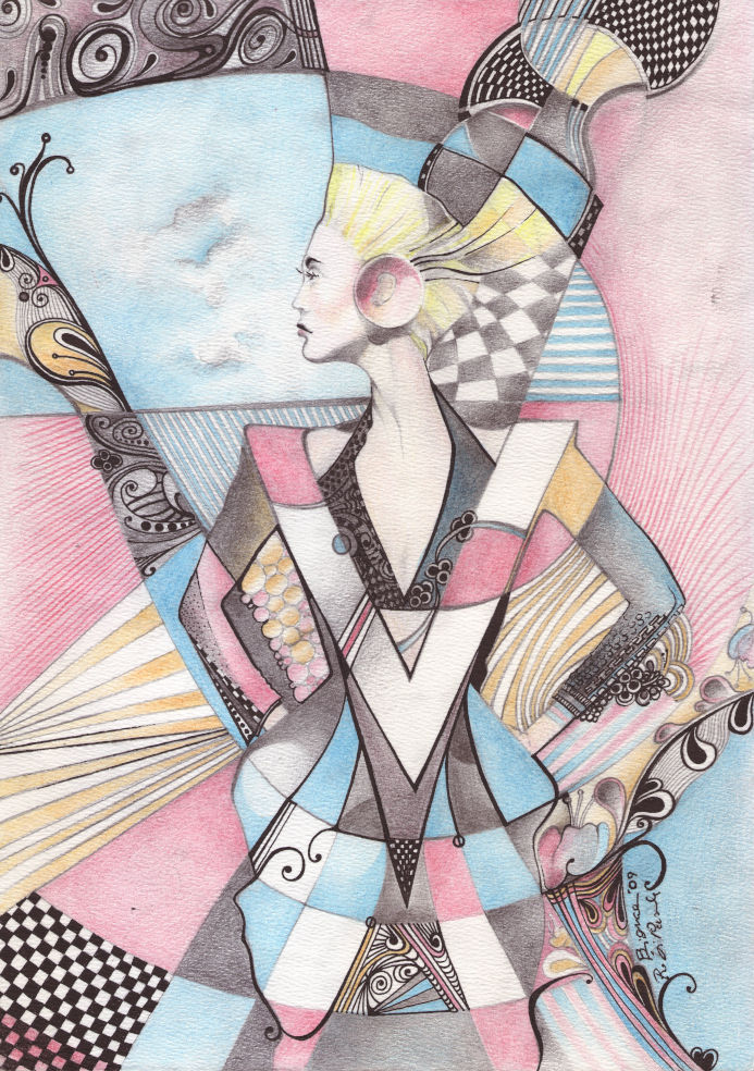 Untitled fashion illustration 2009 by Bianca Raffaela